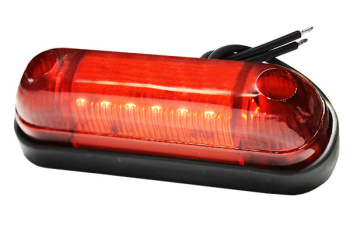Фонарь габаритный  КРАСНЫЙ LED 12/24 V (L=80мм, 6-LED) МИНИ ВЫСОКИЙ