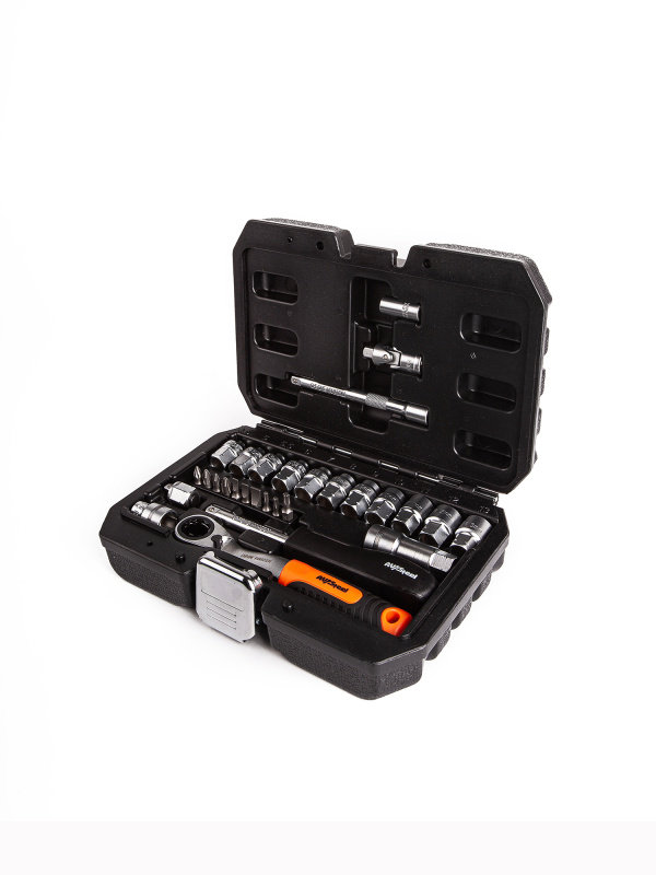 Набор проходных головок 1/4" 29 предметов "AV Steel"