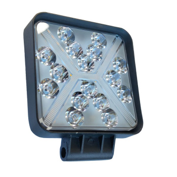 Фара LED G0223 14W-БЕЛ/6W-ЖЕЛТ (16LEDх3030SMD), 2200Lm, 2700/6500K 110х110х35мм 10-30V 3 РЕЖИМА (БЕ