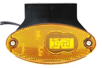 Фонарь габаритный  ЖЕЛТЫЙ LED 12/24 V (102*46мм, 2-LED) с кронштейном