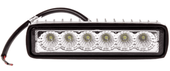Фара LED KS W106F-DR 18W 6 LED, Lm, рассеиваемый свет,Ал,корп, 153х37х41мм 12/24V"OFF-Road"