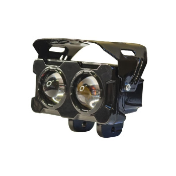 Фара LED G0449 ПРОЖЕКТОР 18W  2LED 10-50V, Lm, 70х50х60 мм 3 режима: Белый/желтый/бело-желтый свет 