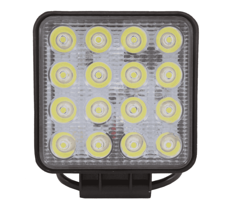 Фара LED KS WSQ016S-CH 48W 16 LED, Lm, направленный свет,Ал,корп, 110х65х125мм 12/24V"OFF-Road"
