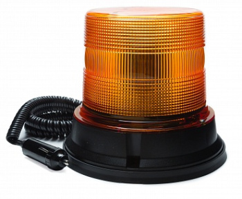 Маячок светодиодный 12-24V импульсный магнитный МИМ 06АЖ 6COB LED, ЛИНЗА Френеля