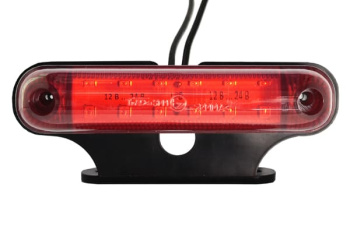 Фонарь габаритный  КРАСНЫЙ LED 12/24 V (L=115мм, 12-LED) С КРОНШТЕЙНОМ