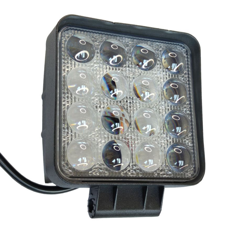 Фара LED G0002-55MM 20W 16LED ЛИНЗА 10-50V, Lm, 6500K 108х108х45мм  свет