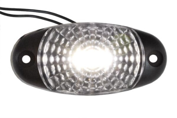 Фонарь габаритный  БЕЛЫЙ LED 24 V (L=70мм, 3-LED) (Паутинка)