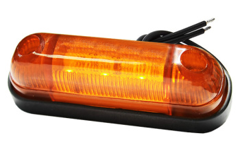 Фонарь габаритный  ЖЕЛТЫЙ LED 12/24 V (L=80мм, 3-LED) МИНИ ВЫСОКИЙ