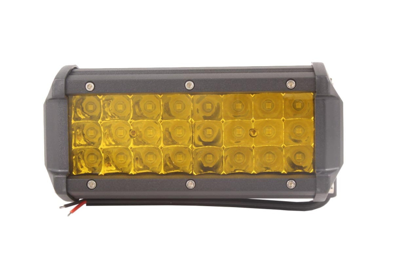 Фара LED KS-CL-324 Y 72W 24 LEDx3W, 5040Lm, ЖЕЛТ. Ал, корп, 170х70х80мм 9-32V пылевлагозащ, направл
