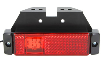 Фонарь габаритный  КРАСНЫЙ LED 12/24 V (116*32мм, 2-LED) С КРОНШТ. ан. M720307, M551444