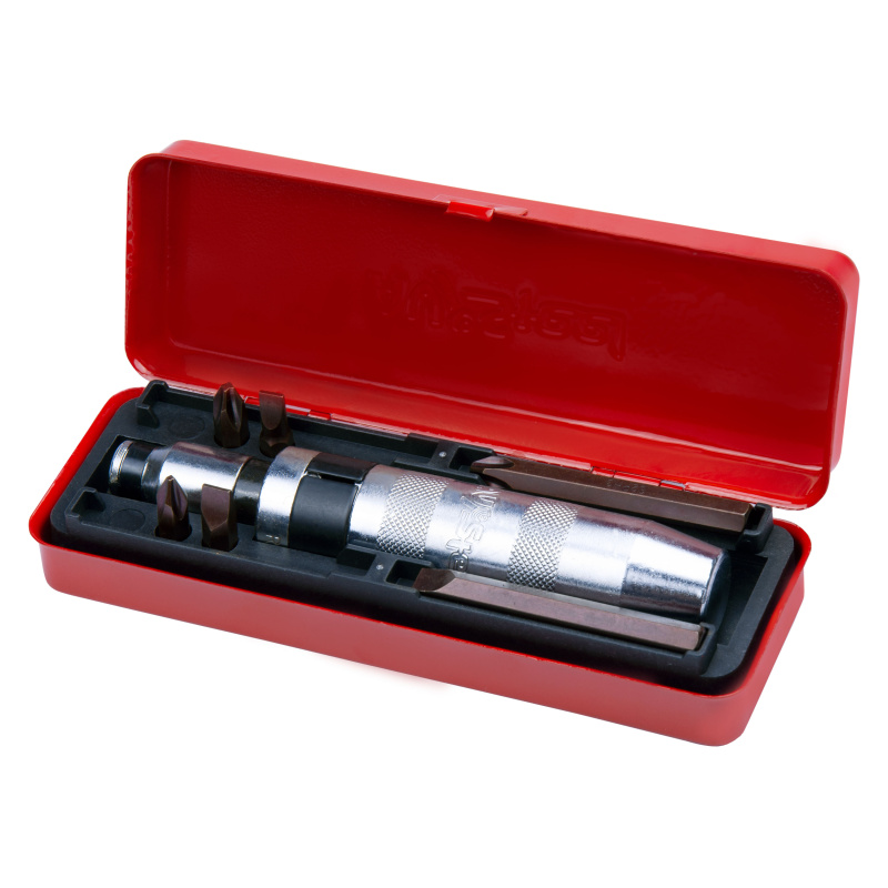 Отвертка ударная-поворотная с набором бит 6 предметов "AV Steel"