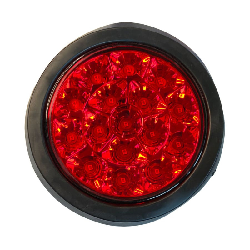 Фонарь задний для грузовых W0046 LED КРУГЛЫЙ 12-24V КРАСНЫЙ ЕВРОФУРЫ (D115x26mm)