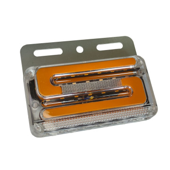 Фонарь габаритный   G7021-24V LED 5.0W, ЖЕЛТЫЙ/БЕЛЫЙ (ПОДСВ КОЛЕС) L=130, H=/100, B=19mm  ПРЯМОУГОЛ