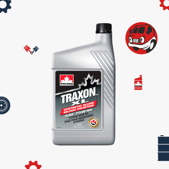 Автомасло PETRO-CANADA TRAXON XL SYNTHETIC BLEND 75W-90 трансмиссионное масло 1,0 л.. ПОЛУСИНТЕТИКА