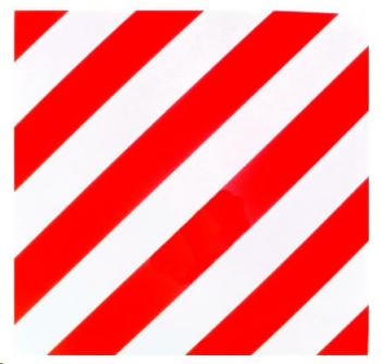 Знак "КРУПНОГАБАРИТНЫЙ ГРУЗ" НАКЛЕЙКА (400*400мм) СВЕТООТРАЖАЮЩИЙ