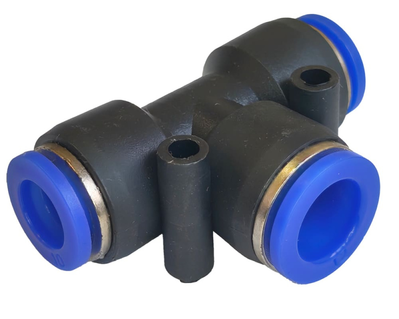 Соединитель трубки ПВХ тормозной Ф 12-10-10 PEGT (T-образный) 10276