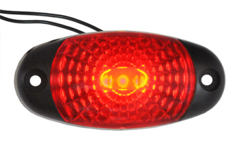 Фонарь габаритный  КРАСНЫЙ LED 24 V (L=70мм, 3-LED) (Паутинка)