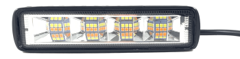 Фара LED KS WY224 48W 24 LED, Lm, рассеиваемый свет+ПОВТОРИТ,Ал,корп, 151х39х39мм 12/24V"OFF-Road"
