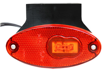 Фонарь габаритный  КРАСНЫЙ LED 12/24 V (102*46мм, 2-LED) с кронштейном