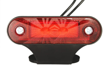 Фонарь габаритный  КРАСНЫЙ LED 12/24 V (L=80мм, 2-LED) С КРОНШТЕЙНОМ (ан. SCHMITZ)