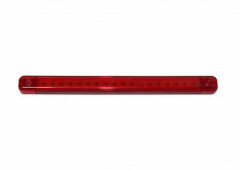 Фонарь габаритный ФС КРАСНЫЙ ПРОЗРАЧНЫЙ LED 12/24 V (L=238мм, 18-LED) г.УФА (с разъемом АМР 282104)