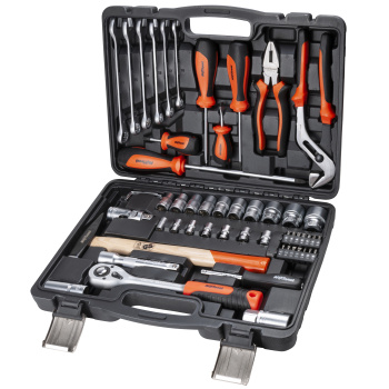 Набор инструмента "AV Steel"  56 предм. 1/4",1/2" профессион.