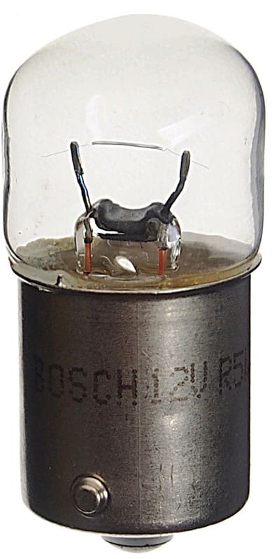Лампа 12V  5W габаритная BOSCH R5W цок BA15s