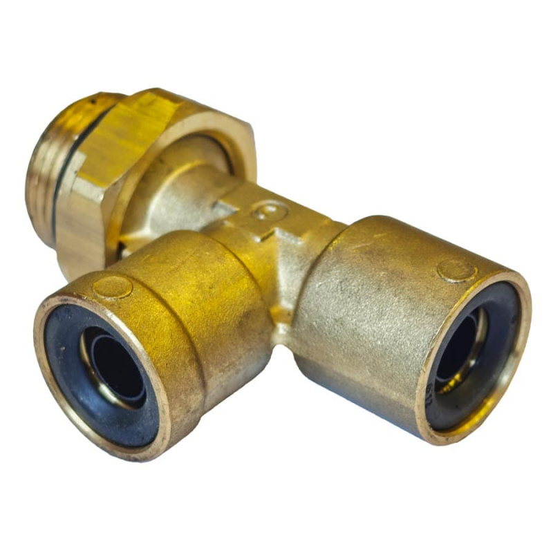 Фитинг CAMOZZI C9422 Т-обр ВЕРТИКАЛЬНЫЙ (латунь) 12-12-М22х1,5