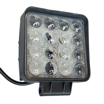 Фара LED G0002-55MM 20W 16LED ЛИНЗА 10-50V, Lm, 6500K 108х108х45мм  свет