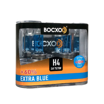 Лампа 24V 75/70W Н4 галогеновая ВОСХОД Extra Blue 2шт Р43Т