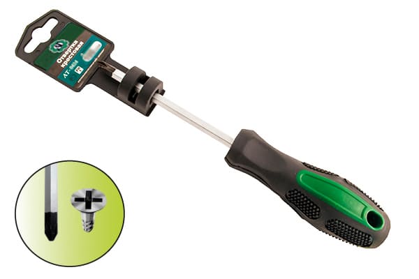 Отвертка крестовая PH3 125mm шестигранный стержень 6,3mm